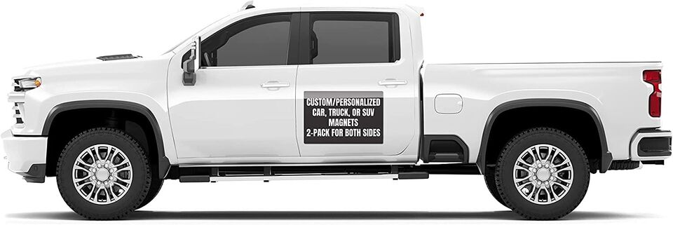 2 PACK CUSTOM FULL COLOR PRINT CAR MAGNET MAGNETIC AUTO TRUCK SIGNS PERSONALIZED
